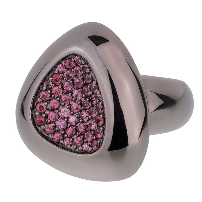 Roberto Coin Capri Plus Pink Sapphire Silver Ring Sz 6.25 0001957