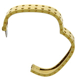 Roberto Coin Pois Moi Two-Row Diamond Yellow Gold Bangle Bracelet L28kB