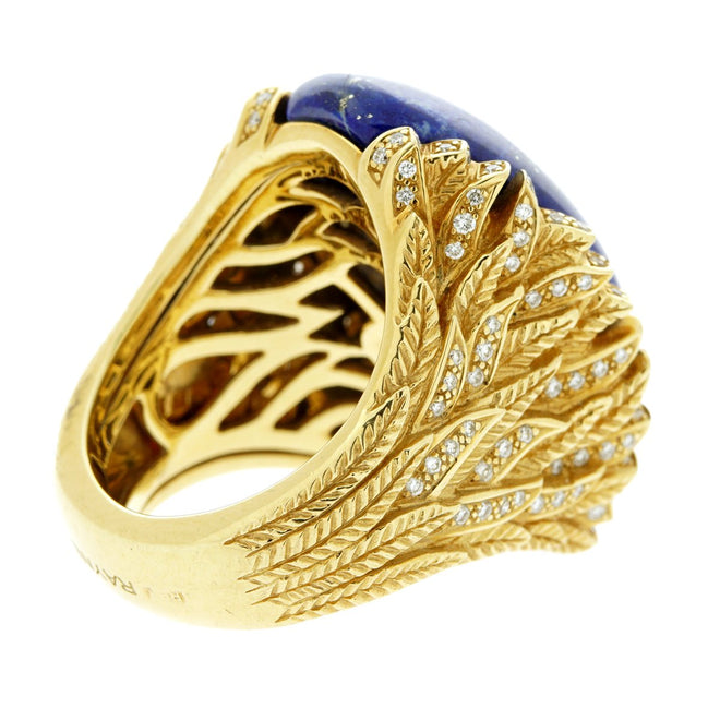Rodney Rayner One of a Kind Lapis Lazuli Diamond Gold Ring