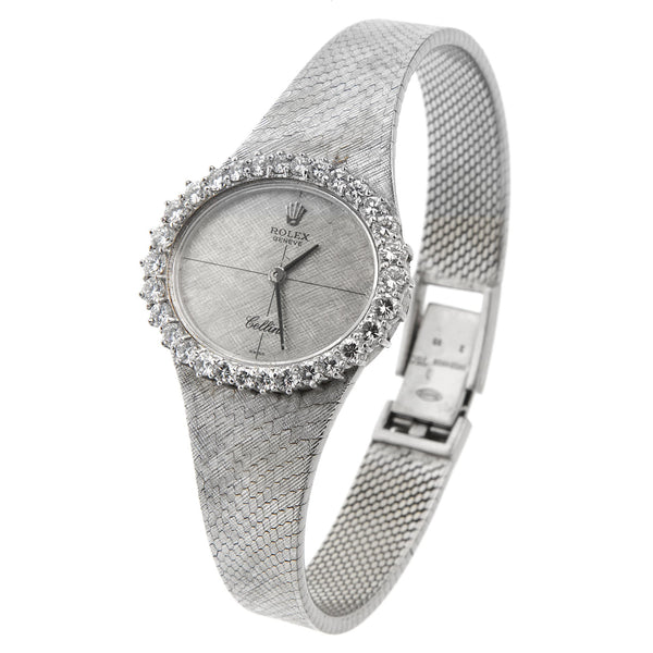 Rolex Cellini Diamond White Gold Watch Circa 1974
