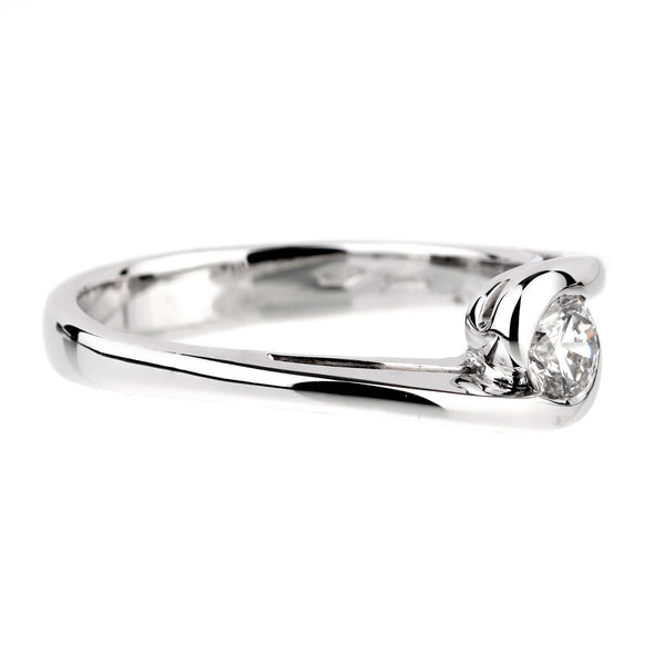 Salvini White Gold Diamond Swirl Ring 0000949