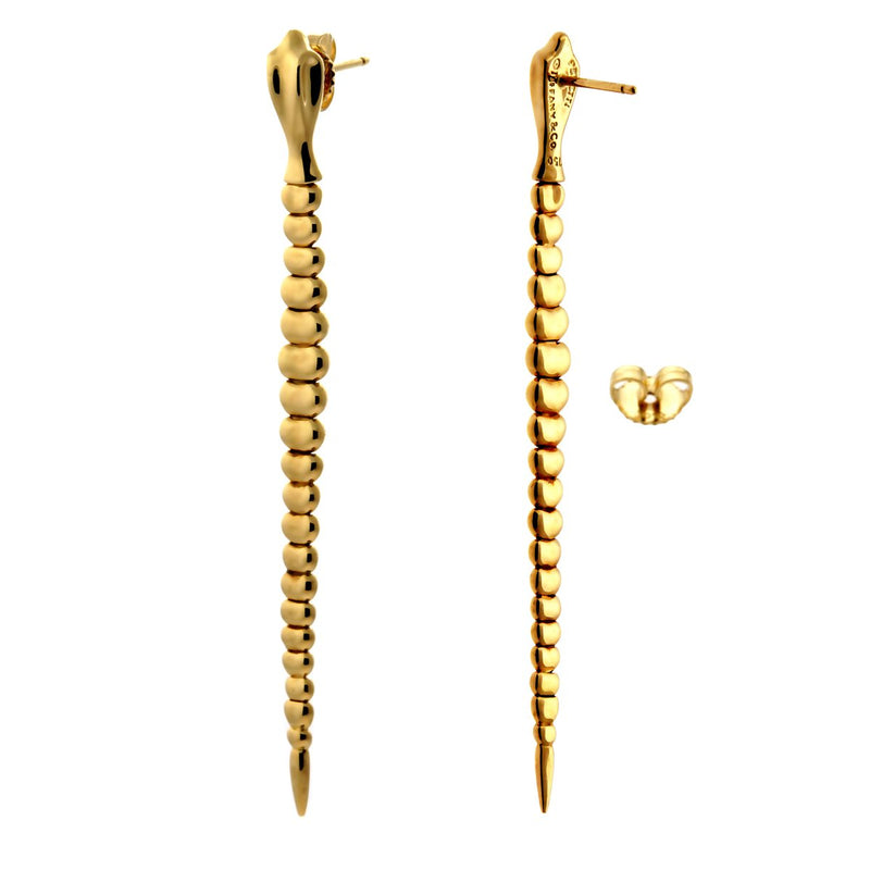 Tiffany and Co Gold Snake Drop Earrings 0000646