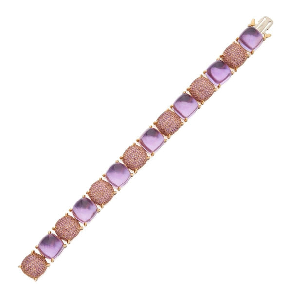 Tiffany & Co Amethyst Sugar Stacks Gold Bracelet 1a1s12