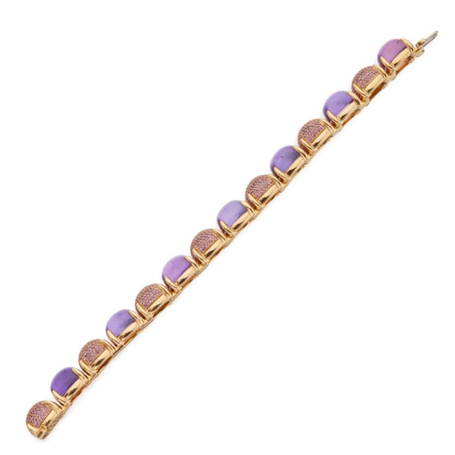Tiffany & Co Amethyst Sugar Stacks Gold Bracelet 1a1s12