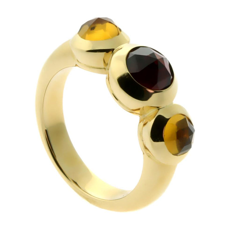 Tiffany & Co. Citrine Garnet Gold Ring 0000006