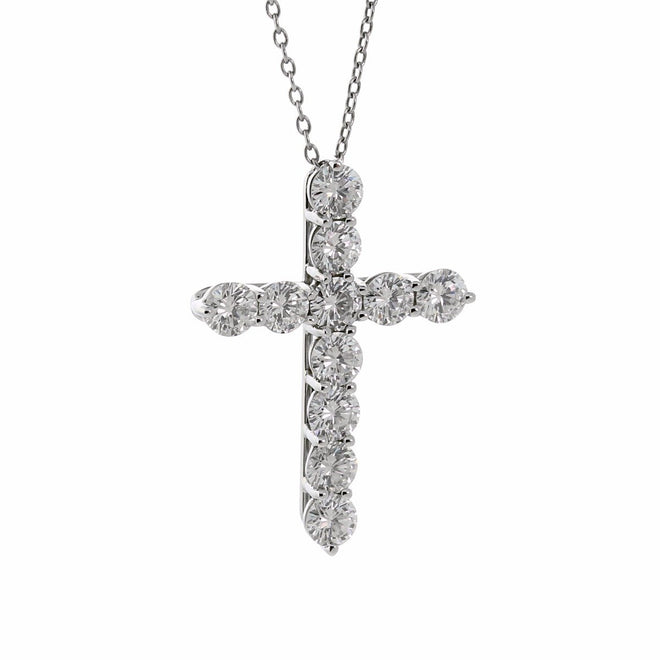 Tiffany & Co Diamond Cross Platinum Necklace 0000548