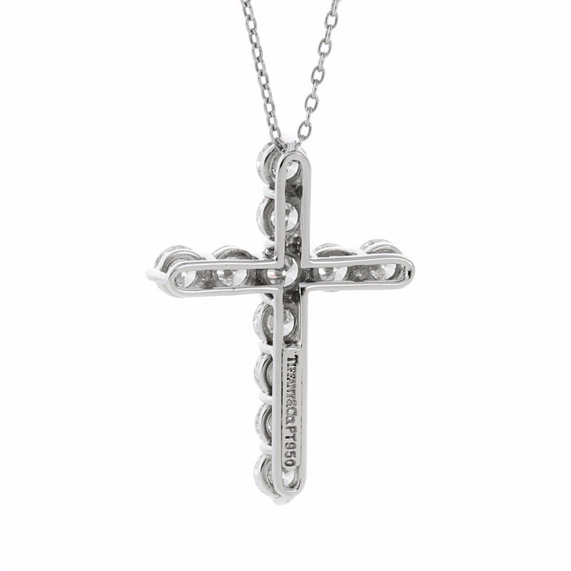 Tiffany & Co Diamond Cross Platinum Necklace 0000548