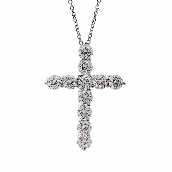 Tiffany & Co Diamond Cross Platinum Necklace 0000567