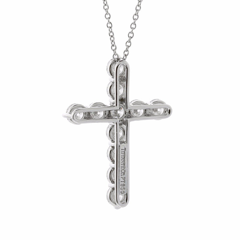 Tiffany & Co Diamond Cross Platinum Necklace 0000567