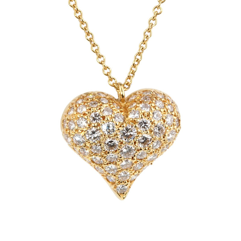 Tiffany Co Diamond Heart Gold Necklace 0001040
