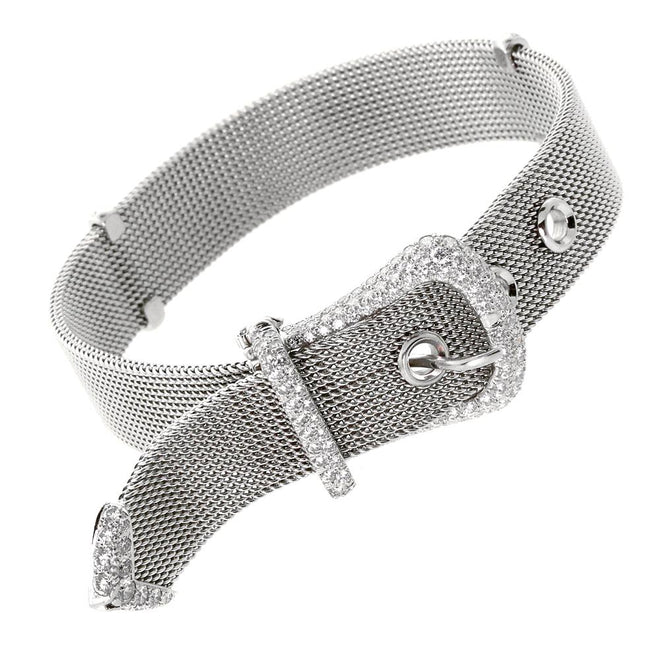 Tiffany & Co. Diamond Platinum Buckle Bracelet 0000001