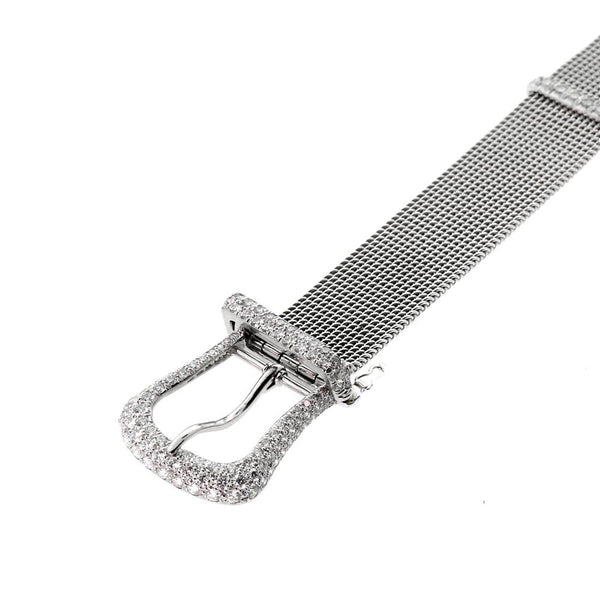 Tiffany & Co. Diamond Platinum Buckle Bracelet 0000001