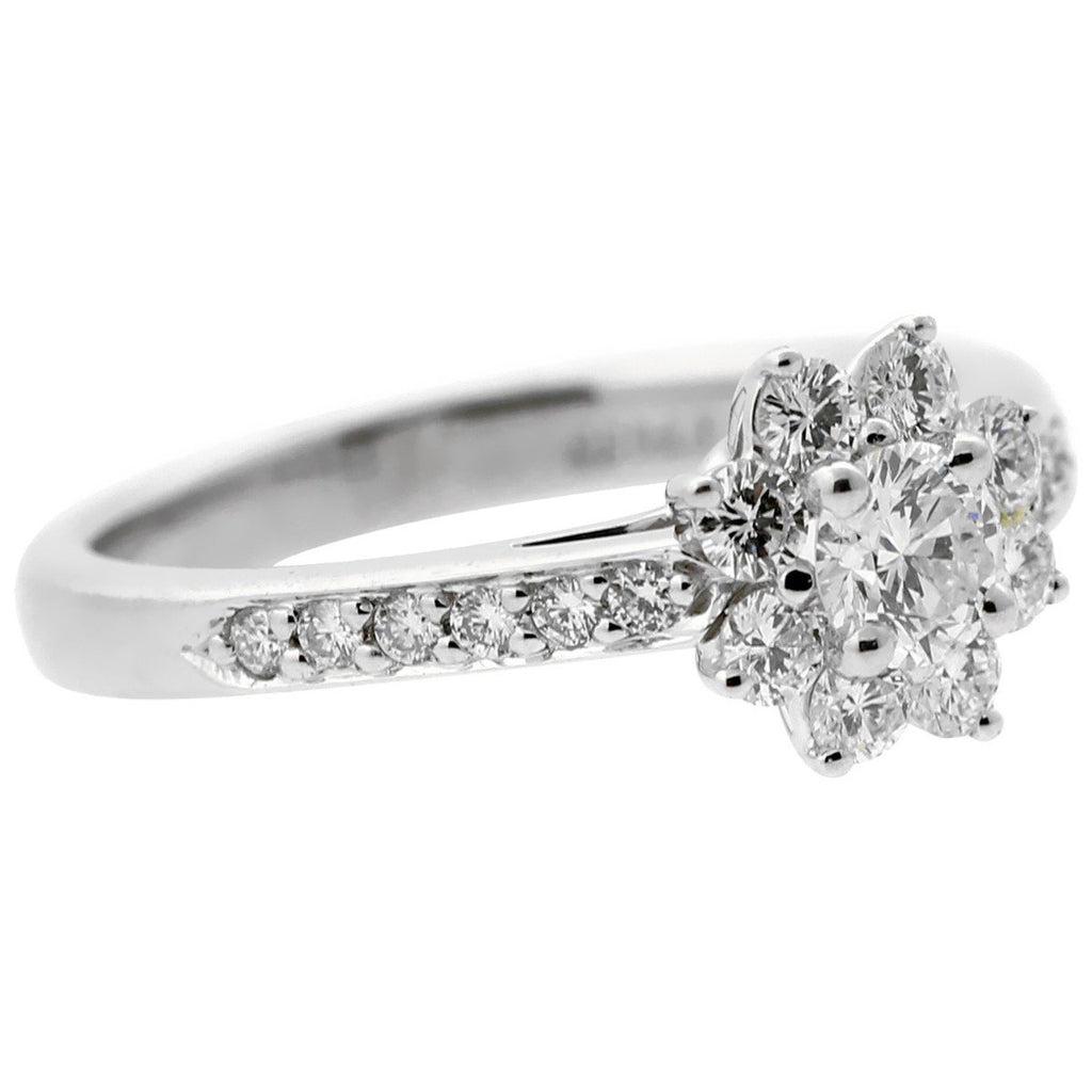 Tiffany & Co. Diamond Platinum Flower Ring – Opulent Jewelers