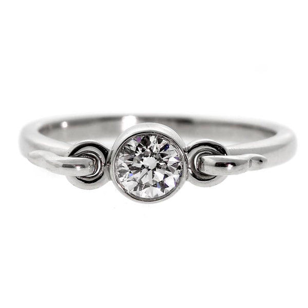Tiffany & Co Diamond Solitaire Platinum Ring 0000372