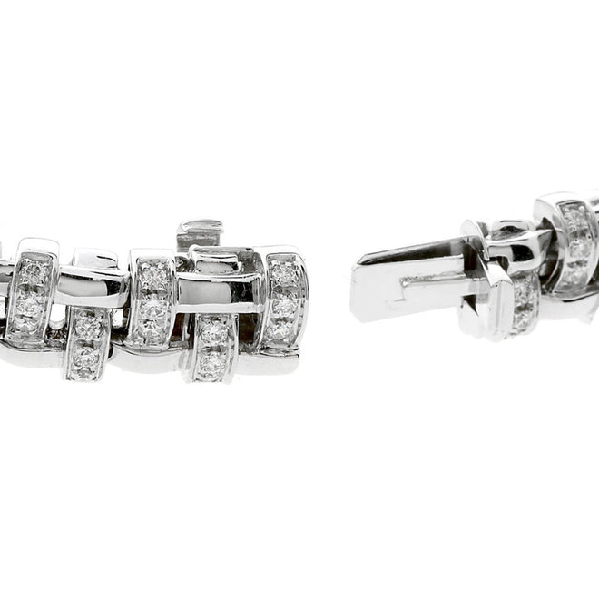 Tiffany & Co Diamond Woven White Gold Bracelet 00TFF6873