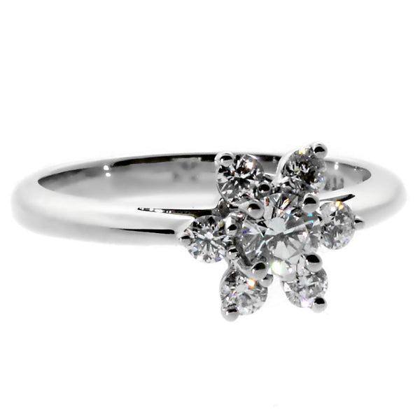 Tiffany & Co Flower Diamond Platinum Ring 0000007