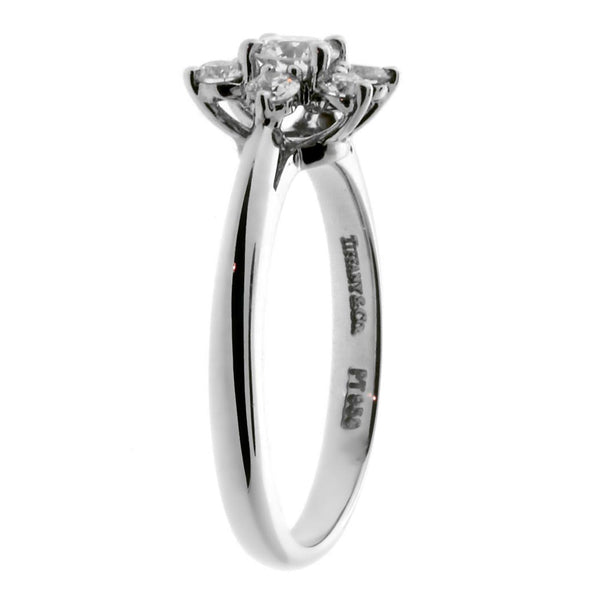 Tiffany & Co Flower Diamond Platinum Ring 0000007