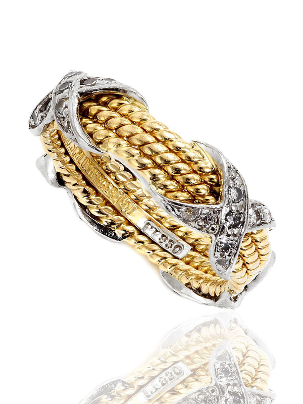 Tiffany & Co Jean Schlumberger Rope Diamond Ring ropetco