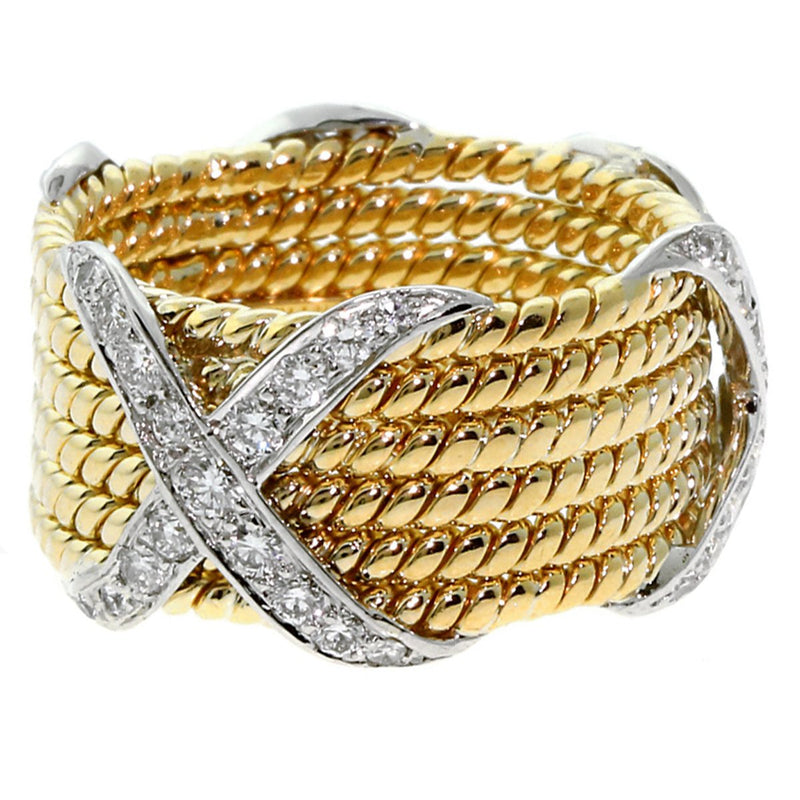Tiffany & Co Schlumberger 6 Row Rope Diamond Ring 00TFF6921
