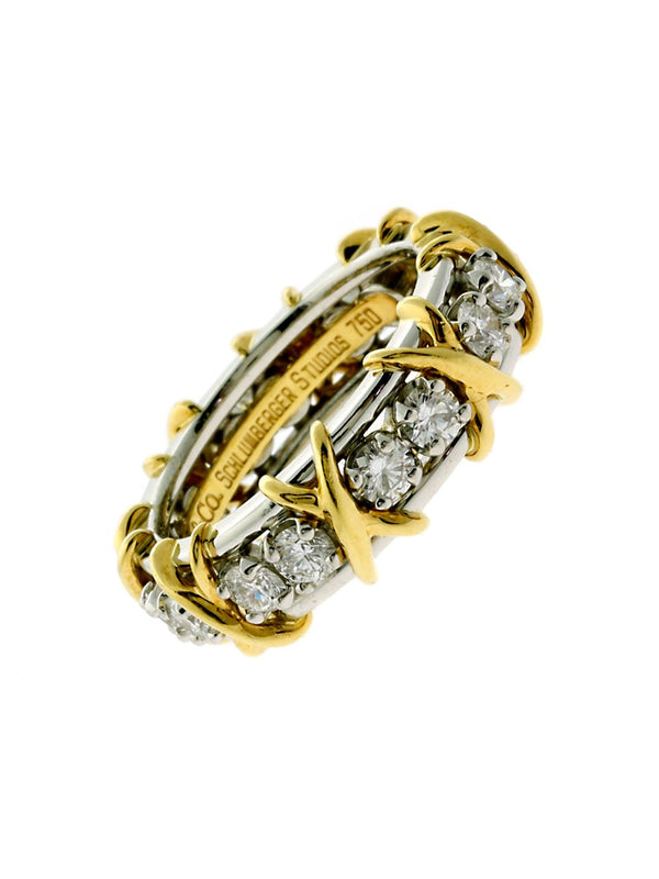 Tiffany Co Schlumberger Diamond Gold Ring 00TFF10008