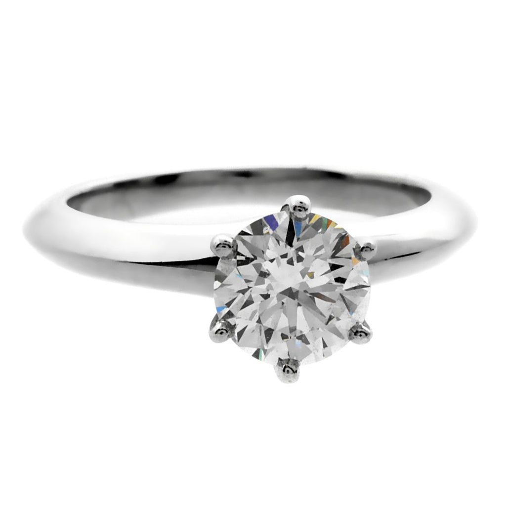 Tiffany & co sales solitaire diamond ring