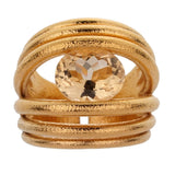 Tous Quarts Yellow Gold Cocktail Ring 0001942