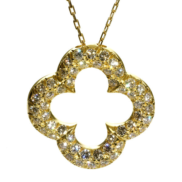 Van Cleef and Arpels Alhambra Diamond Gold Necklace 0000212