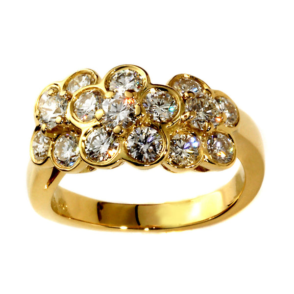 Van Cleef and Arpels Fleurette Diamond Gold Ring 0000218