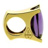 Van Cleef and Arpels Gold Diamond Amethyst Ring 0000216