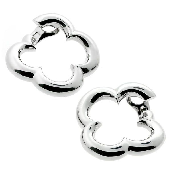 Van Cleef & Arpels Alhambra White Gold Earrings 0000209