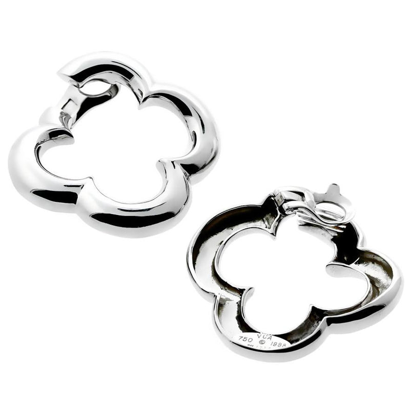 Van Cleef & Arpels Alhambra White Gold Earrings 0000209