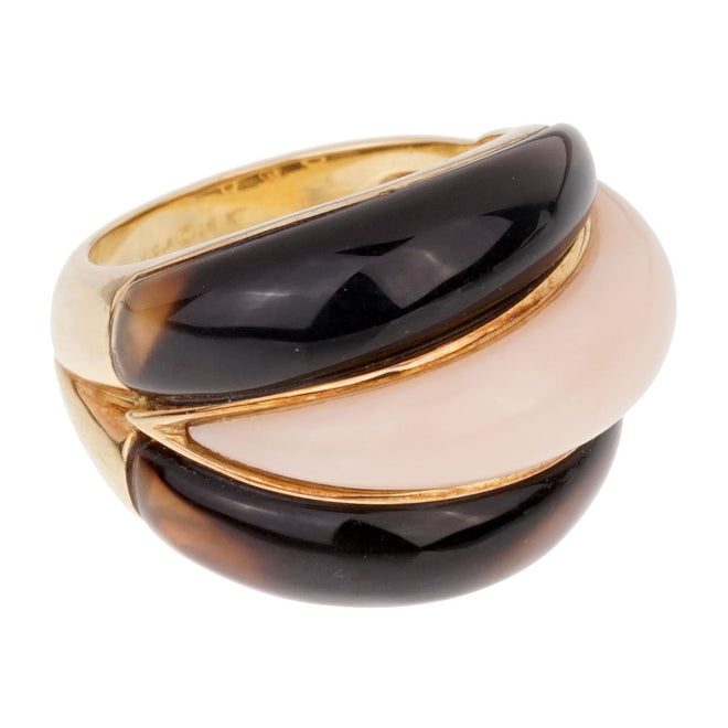 Van Cleef Arpels Angel Skin Coral Bombe Yellow Gold Ring 0001852