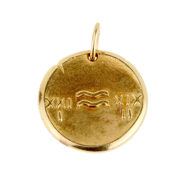 Van Cleef & Arpels Aquarius Zodiac Gold Pendant 0000893