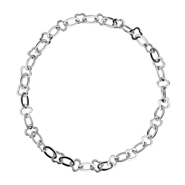 Van Cleef Arpels Byzantine Alhambra White Gold Necklace 0000908