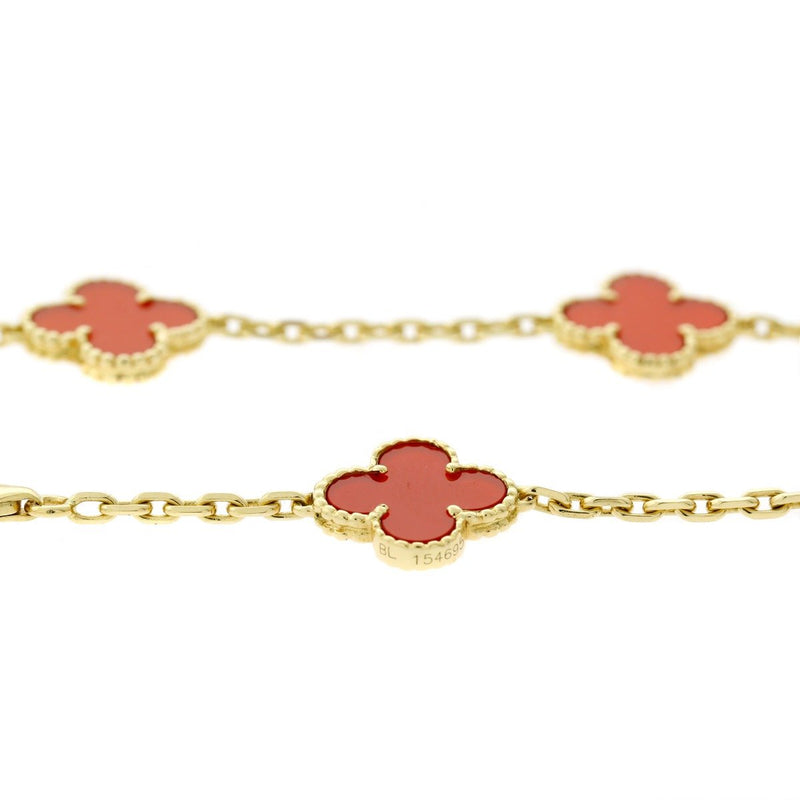 Review on the @vancleefarpels Carnelian Alhambra Bracelet, 5 Motifs. -  YouTube