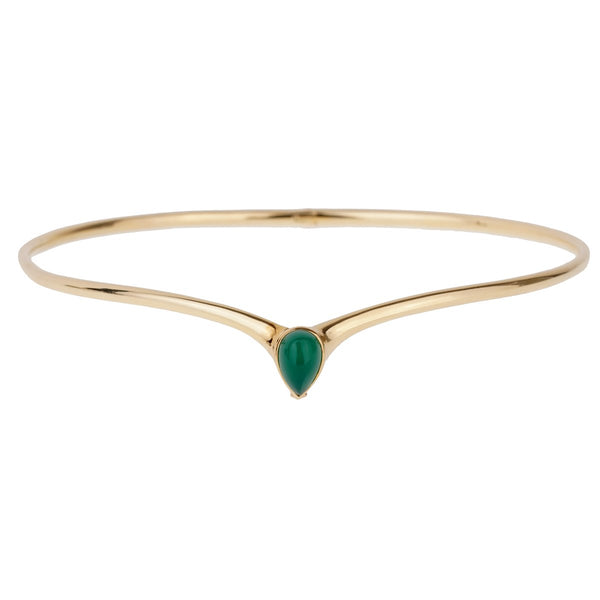 Van Cleef & Arpels Chrysoprase Gold Choker Necklace 0001072