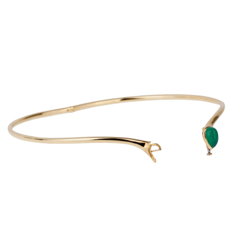 Van Cleef & Arpels Chrysoprase Gold Choker Necklace 0001072