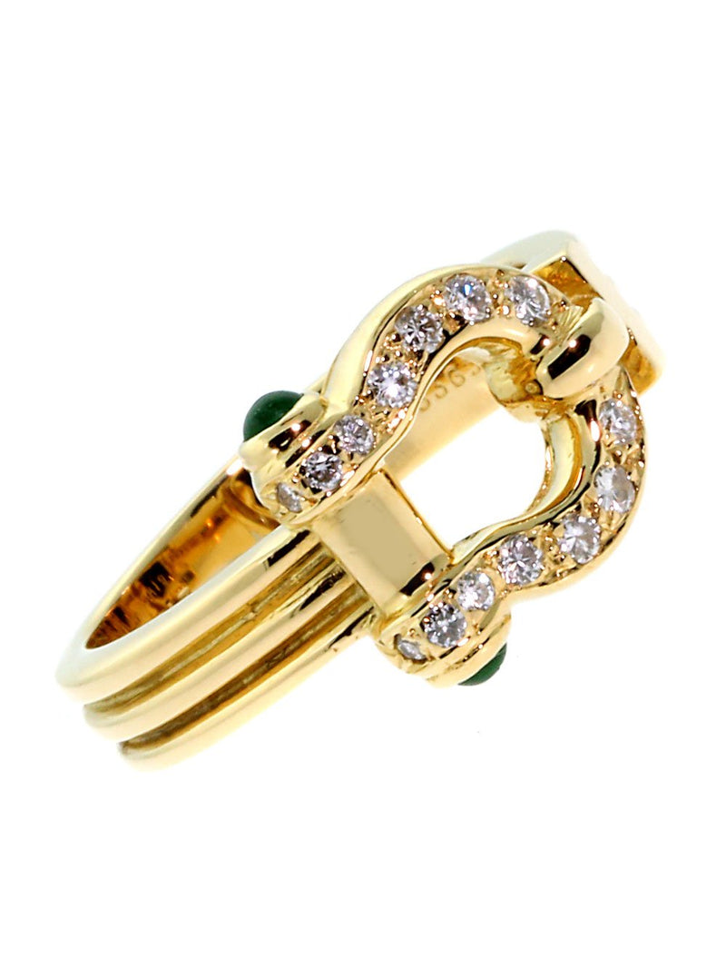 Van Cleef & Arpels Diamond & Emerald Ring in Yellow Gold 00VCA4294