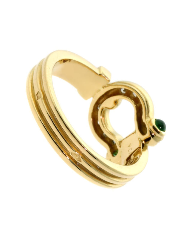 Van Cleef & Arpels Diamond & Emerald Ring in Yellow Gold 00VCA4294