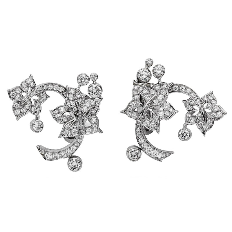 Van Cleef & Arpels Ruby Diamond Sapphire Flower Earrings Clip Set – Select  Antique Jewelry