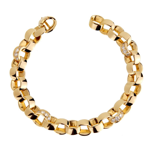 Van Cleef & Arpels Diamond Gold Chain Bracelet 0000912