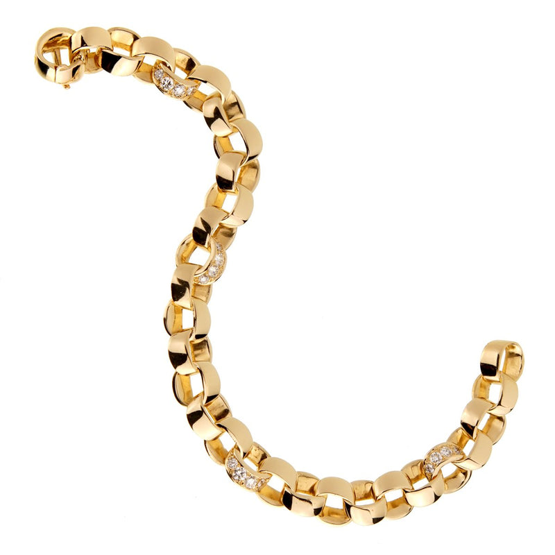 Van Cleef & Arpels Diamond Gold Chain Bracelet 0000912