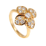 Van Cleef & Arpels Diamond Gold Flower Ring 0000524