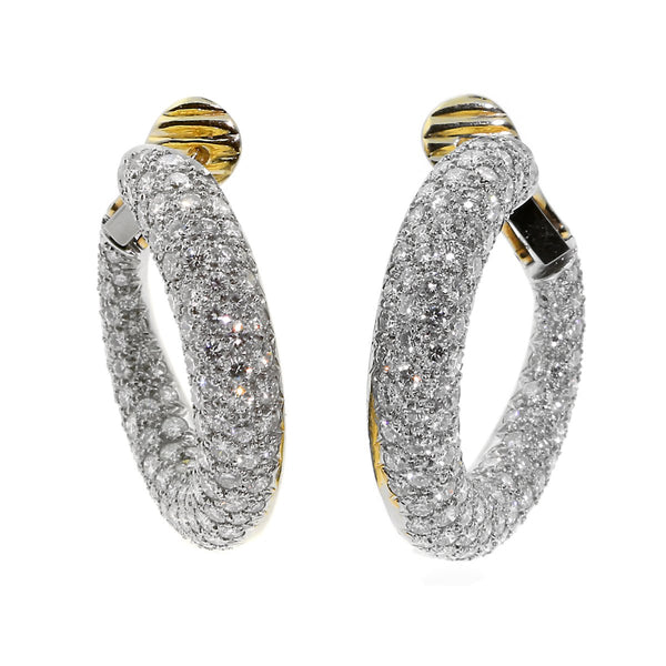 Van Cleef & Arpels Diamond Hoop Earrings 00VNC5095