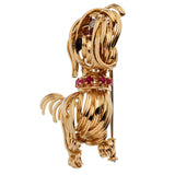 Van Cleef & Arpels Diamond Yellow Gold Dog Brooch 0002532