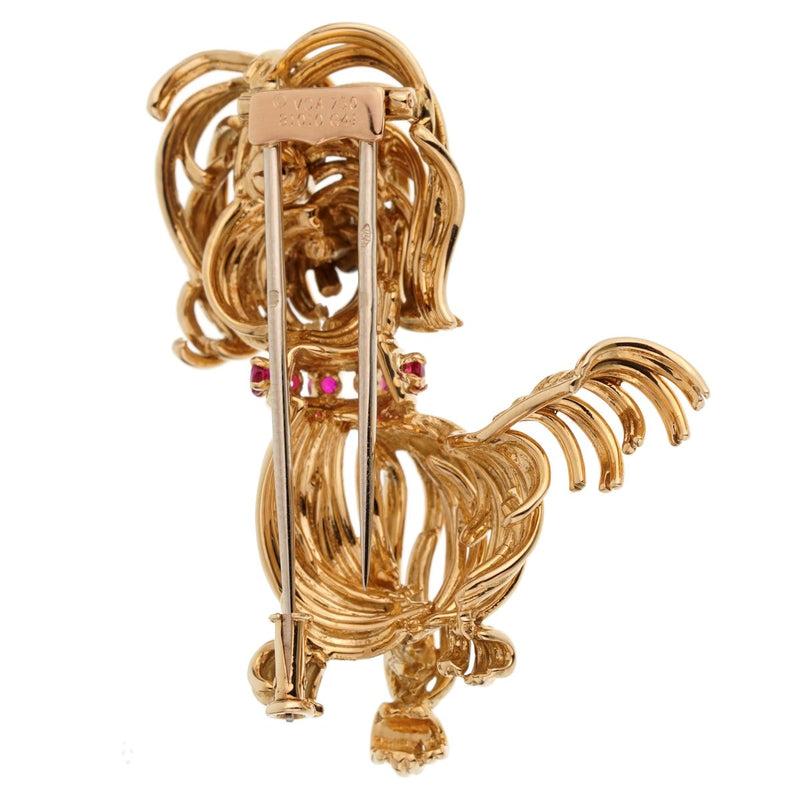 Van Cleef & Arpels Diamond Yellow Gold Dog Brooch 0002532