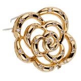 Van Cleef Arpels Flower Diamond Gold Brooch 0001044