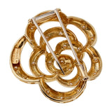 Van Cleef Arpels Flower Diamond Gold Brooch 0001044