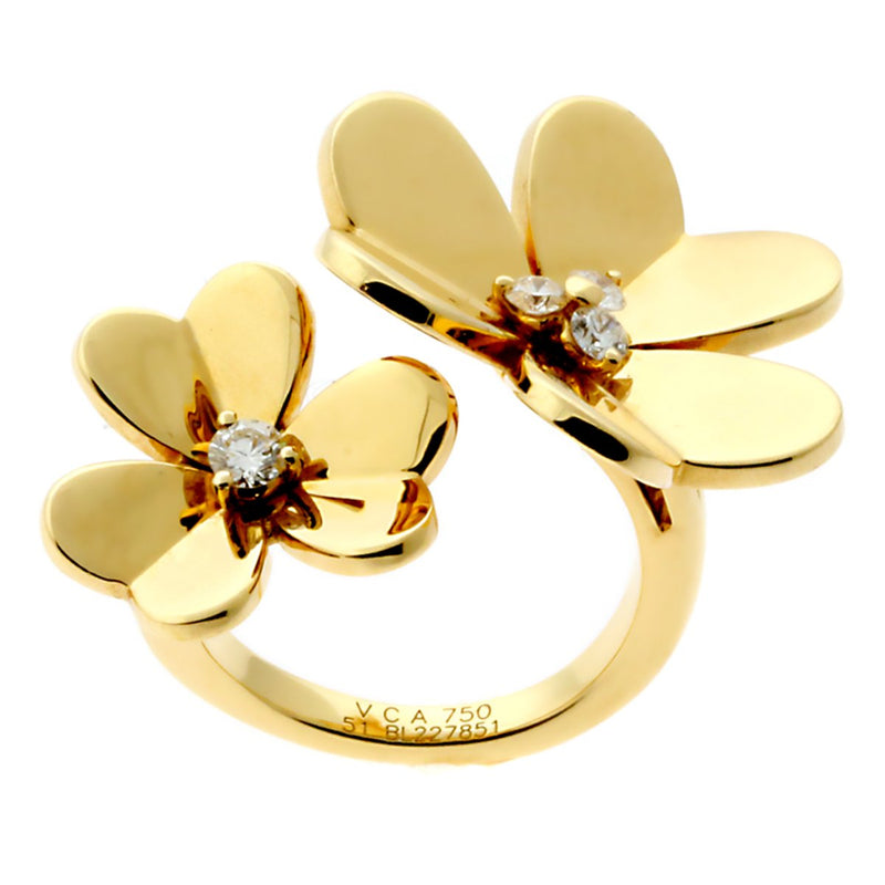 Van Cleef Arpels Frivole Diamond Gold Ring 0000219