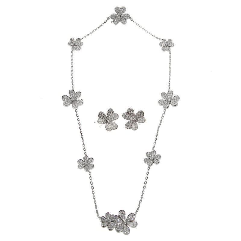 Van Cleef Arpels Frivole Diamond Necklace & Earring Suite 0002567